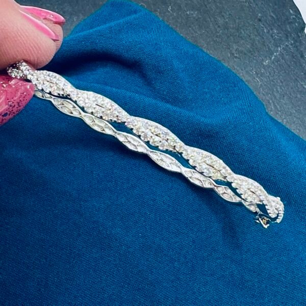 silver sparkle bangle